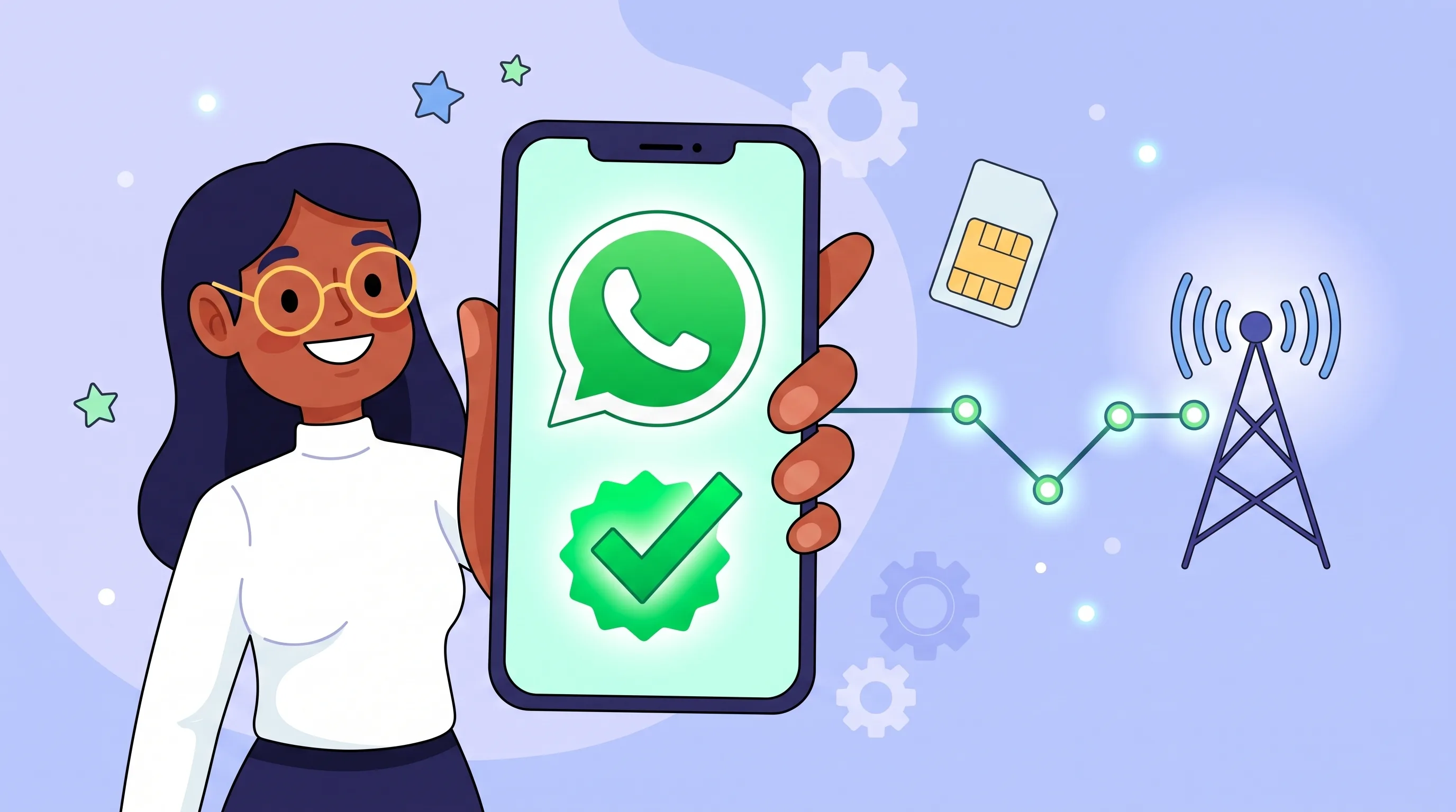 WhatsApp verification using a non-VoIP phone number