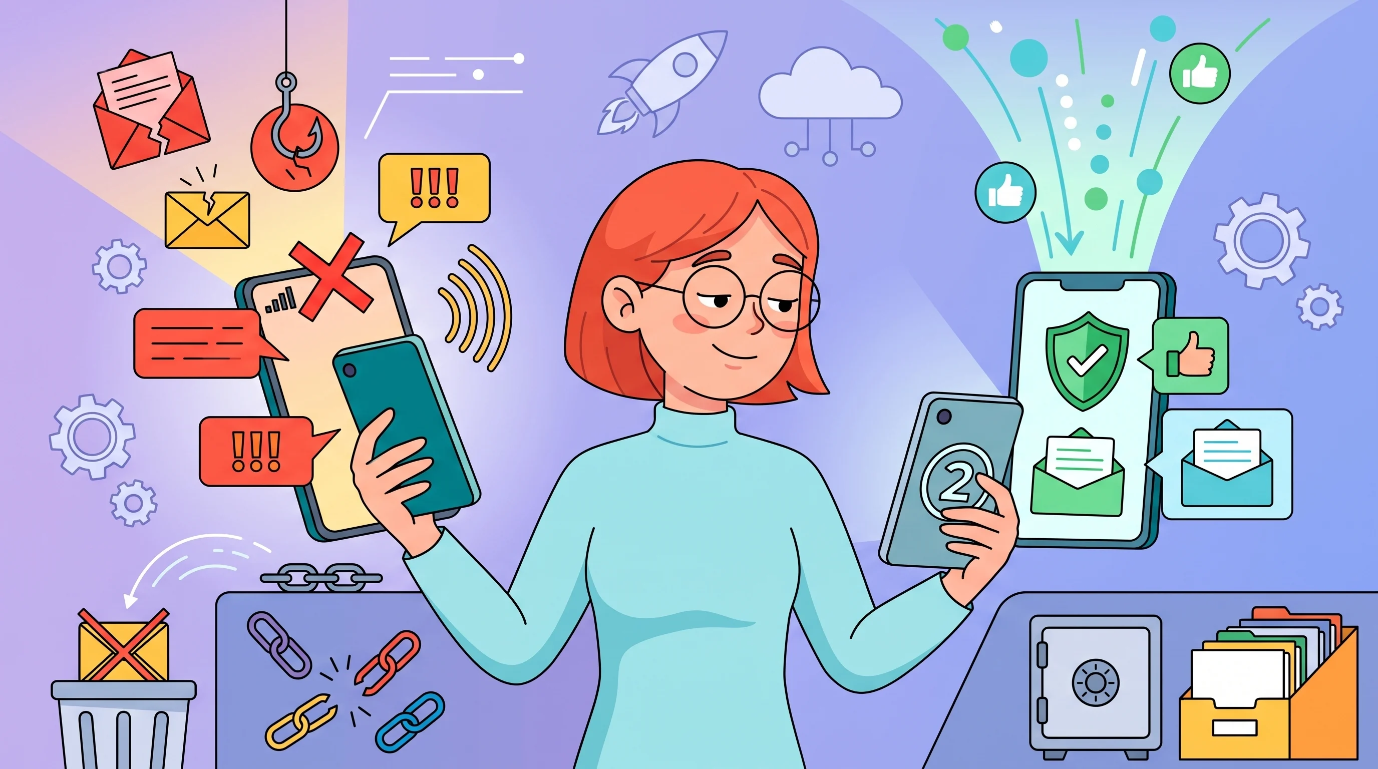 Using a second phone number to reduce spam calls and messages